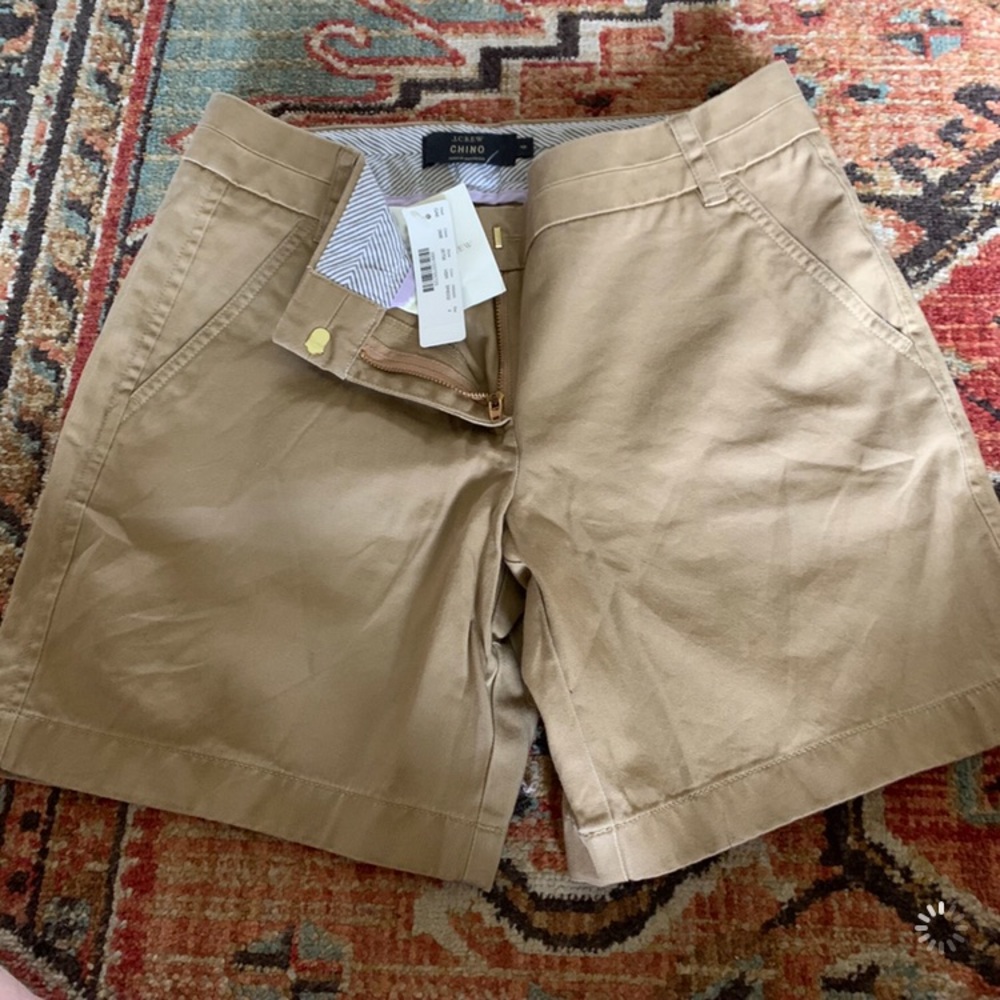 J Crew tan chino shorts